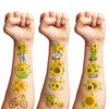 100PCS Yellow Sunflower Temporary Tattoos Stickers Theme Garden Birthday Party Decorations Favors Supplies Spring Summer Sun Sunshine Flower Tattoo Sticker Gifts For Boys Girls School Prizes Carnival