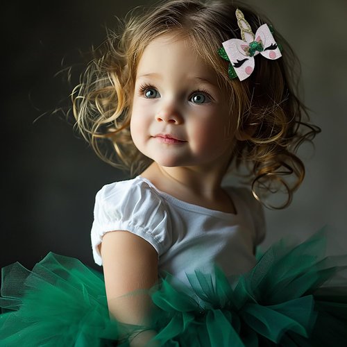 3 Pcs St. Patrick's Day Bow Hair Clips Shamrock Bow Hair Accessories Glitter Green Clover Unicorn Top Hat Hair Pins Alligator Hair Barrettes Headdress for Girls Kids Toddlers Holiday Party Gifts