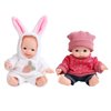 ONEST 2 Sets 5 Inch Dolls Cute Baby Dolls Include 2 Pieces Baby Mini Dolls, 2 Sets Handmade Doll Clothes