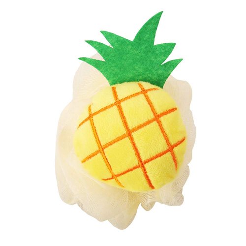 Rocutus 4pcs Child Bath Shower Sponge Pouf Loofahs Mesh Brush Shower Ball Cute Bath Flower with Hooks for Travel (Mixed 4)