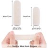 50 Pieces Cotton Finger Cots Finger Toe SleevesThumb Protector Fingertips Protective Cushion, Moisture Wicking (5 cm/ 2 Inch, 7.6 cm/ 3 Inch)