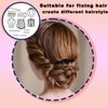 12Pcs Hair Stick for Updo Bun French Twist Hair Tool U Hair Pins Metal Hair Combs for Women,Girls,Hair Styling Tool Accessories,Gifts in Party,Wedding,Leisure Daily Life