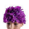 WINOMO Swim Cap Floral Petal Stylish Swimming Hat Bathing Caps for Women (Purple)