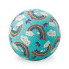 Crocodile Creek Playground Ball - Durable Rubber Ball for Kids Ages 3 and Up - Bouncy Inflatable Ball for Kickball, Indoor Games, and Outdoor Sports - PVC-Free - Rainbow Dreams - 7-inch Diameter