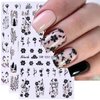 8Sheets Fall Leaves Nail Art Stickers, 3D Black Leaf Flowers Love Autumn Leaves Adhesive Nail Stickers Nail Supplies Flower Designs Slider Decal for Women Nail Decorations Thanksgiving Day Accessories