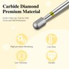 C12rtive Nail Drill Bit,Cylinder Diamond Carbide Cuticle Remover Bit,3/32" Shank,Professional Diamond Carbide Nail Drill Bit for Acrylic Gel Nails,Home Salon & DIY(Exrta Fine)