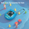 JCHPINE Silicone Cover Case for Tamagotchi Connection Virtual Reality Pet, Screen Protector for Tamagotchi Connection Electronic Pet Accessories (Silicone Case and Screen Film) (Blue)