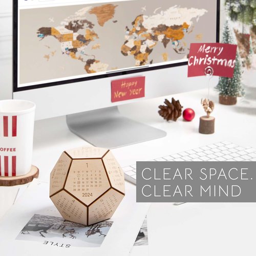 2024 Desk Calendar Wood, Mens Easter Gifts, Easter Table Decorations, Funny Office Gifts for Coworkers, Unique Mens Desk Accessories, Birthday Gifts for Men, Easter Gifts for Boyfriend