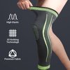 2 Pack Full Leg Compression Sleeves, Long Knee Brace Support for ACL,PCL, Meniscus Tear, Arthritis, Tendinitis, Joint Pain Relief, Men And Women (Small, Green)