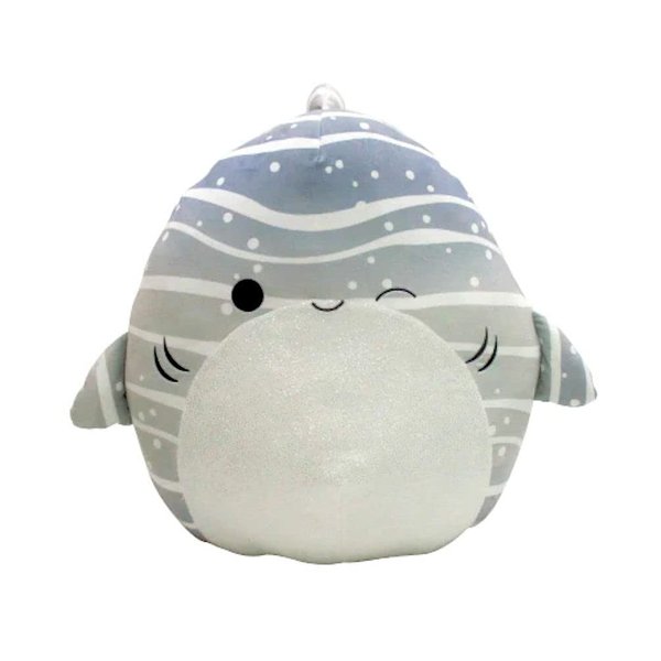 Squishmallow Official Kellytoy Sea Life Squad Squishy Soft Plush Toy Animals (Sachie The Whale Shark), 8 Inch