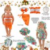 9 Set 18 Inch Doll Clothes and Accessories Including 5 Set Bathing Suit Swimsuit and 4 Set Mermaid Shinning Dress Outfits Bikini Hat with Handbag Doll Accessories for Girls Gift