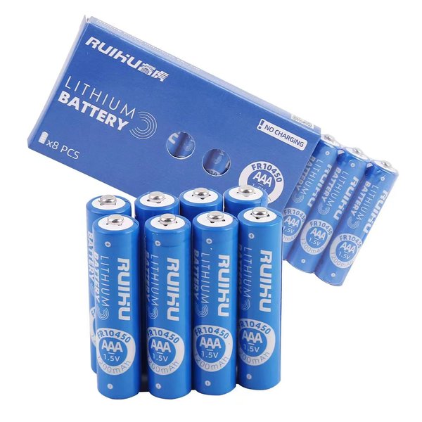 RUIHU AAA Lithium Batteries, 8 Pack Lithium Iron Triple A Batteries, 1.5V 1200mAh Longer Lasting AAA Lithium Batteries for Flashlight, Toys, Remote Control, Non-Rechargeable
