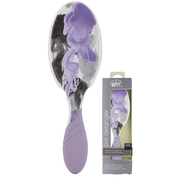 Wet Brush-Pro EasyGrip Pro Detangler Hair Brush, Limited Edition Inked Impression, Lavender/Multi