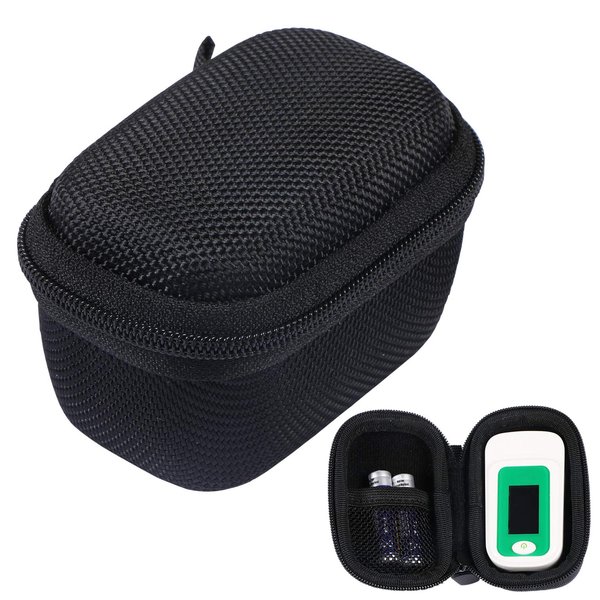 Hard Storage Case Bag for Fingertip Pulse Oximeter fits for Innovo Deluxe/Santamedical/Concord Sapphire Blood Oxygen Saturation Monitor, Black