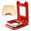 Maocufan Uncrustables Sandwich Maker, Sandwich Cutters for Kids Lunch, Create delightful treats effortlessly for your little ones with this easy-to-use sandwich maker. (red)