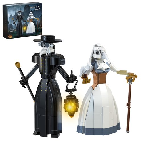 YXMUGXY The Plague Doctor Building Blocks Set, Collectible Decoration Building Block Toy, Present for Friends and Fans, Creative Christmas Halloween Birthday Toy Kit Gift for Boys and Girls (500Pcs)