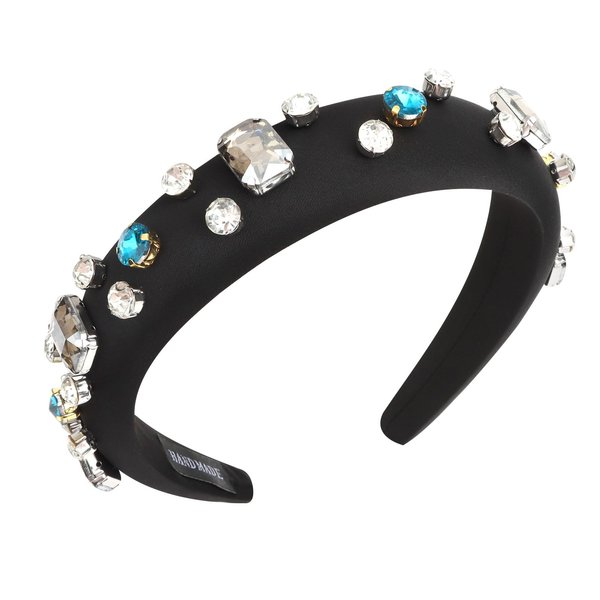 Amariver Rhinestones Headbands for Women Sparkle Jeweled Hair Band Padded Head Bands Bling Crystal Hairbands Shiny Headband Stylish Hair Accessories for Women Girls (Black)