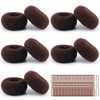 MAGDIY 10 Pcs Hair Bun Maker Medium Hair Donuts for Buns, Brown Ballet Bun Kit with 50pcs U Shaped Hair Pins and 10pcs Sock Bun for Women Girls Short & Thin Hair (Size M-3.15 inch, Brown)