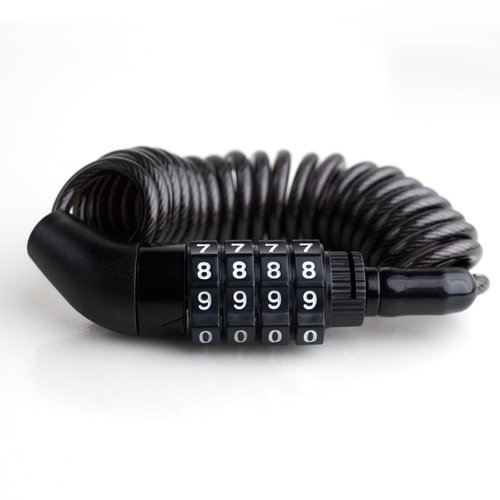 UP Security Small Combo Bike Lock Cable, Retractable Combination Cable Lock with Code, for Travel Safe Luggage, Suitcase, Scooter Ebike Bicycle Motorcycle Helmet Anti Theft, Outdoor Ski Snowboard