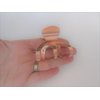 Medium rose gold tone textured metal hair claw clip