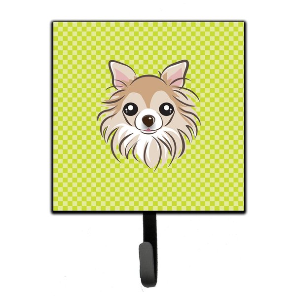 Carolines Treasures Checkerboard Lime Green Chihuahua Leash or Key Holder 7Hx4.25W multicolor