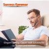 Success Eyewear Reading Glasses Set of 2 Fashion Folding Readers with Leather Cases Brown and Gunmetal Glasses for Reading for Men and Women +3.5