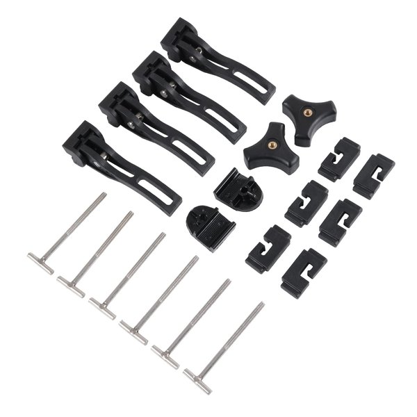DICMIC Universal Replacement and Accessories Part Kit for Hard Tri-fold & Quad-fold Truck Bed Cover Include Nut, T-Bolt and Tonneau Cover Clamp, 4X Rear Clamp