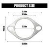2PCS Car Exhaust Gasket, Ultra Seal 2-Bolt 2.5-Inch Exhaust Flange Gasket Standard Exhaust Gasket, Reinforced High Temperature Gasket Exhaust Flange Gasket Car Accessories (2.5in)