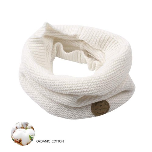 XIAOHAWANG Baby Winter Scarf Kids Thick Knit Scarves Toddler Neckerchiefs lovely (white)