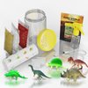 Dino World Terrarium Kit for Kids - LED Light in Lid Dinosaur Easter Toys for Boys &, Girls Age 3, 4, 5, 6, 7, 8+ Year Old Boy Gifts - Toy Dinosaurs Garden - STEM Science Gardening Kits