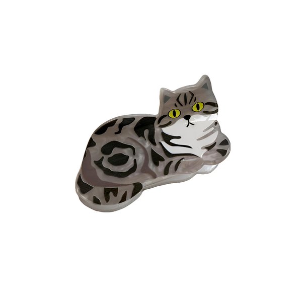 Adorable Cat Hair Clip Set - Animal Hair Barrettes for Girls, Women - Novelty Fun Hair Accessories (Calico cat)