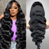 FBHGNJ 210% Density 28 Inch 13X6 Body Wave Lace Front Wigs Human Hair Pre Plucked Glueless Hd Lace Frontal Wigs Human Hair for Women 28 Inch
