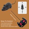 Giveme5 Remote Control Fake Rat Realistic Mouse Cat Toy Mice RC Toy Cat Mice Animal Interactive Toy Figures Cat Running Wheel Wireless Chasing Prank Joke Scary Trick Rats for Cat Funny Toy (Gray)