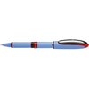 Schneider One Hybrid N Rollerball Pen, 0.5 mm Hybrid Needle Tip, Light Blue Barrel, Red Ink, Box of 10 Pens (183502)