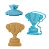 Trophy Cookie Cutter with Stamp – Moose Goods | Food-Grade Plastic | Easy to Use | Sports Award Cookie Mold for Baking & Decorating