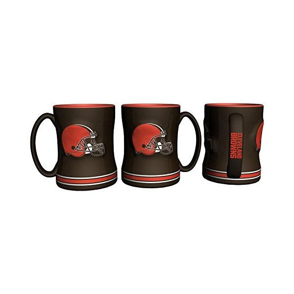 Cleveland Browns Coffee Mug - 14oz Sculpted Relief - New UPC
