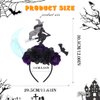 Fashey Halloween Light Up Headband LED Lighting Moon Headbands Black Rose Hairband Festival Witch Costume Hair Accessories for Women and Girls