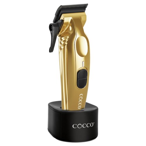 Cocco Veloce Pro Clipper, CVPC Digital Gap Ambassador Graphene Taper BladeProfessional Hair Clippers, High-Torque BLDC Motor, All-Metal, Cordless, Charging Base Sold Separately, Gold