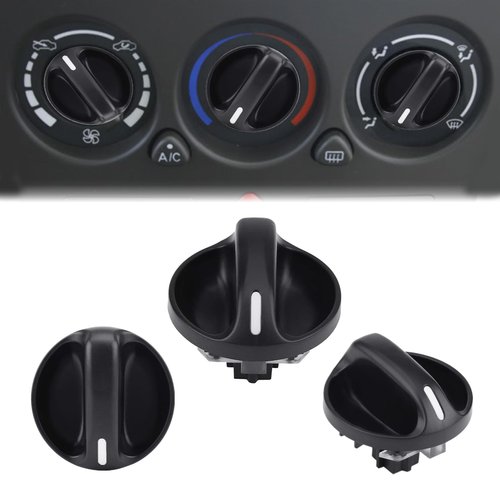3PC A/C Control Knobs, Car AC Switch, Temperature Control Switch, Heater Control Knob, Air Conditioner Climate Control Knobs Replaces OE 55905-0C010, 559050C010 Compatible with Toyota Tundra 2000-2006