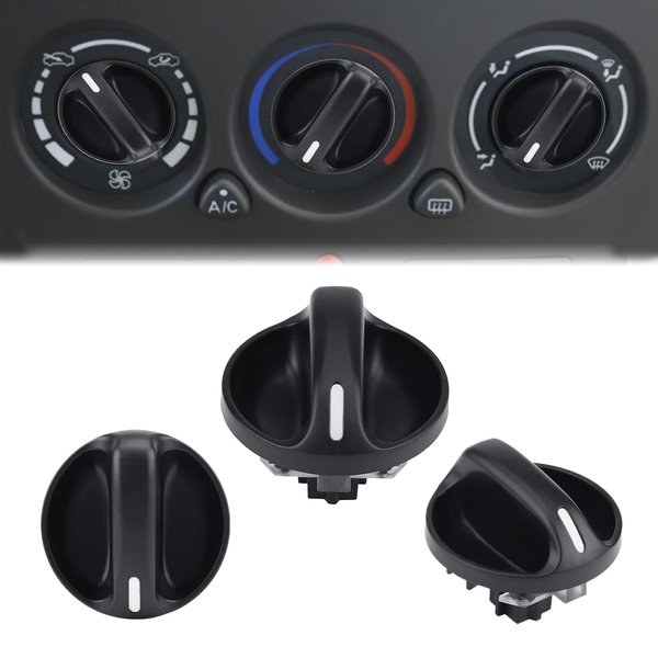 3PC A/C Control Knobs, Car AC Switch, Temperature Control Switch, Heater Control Knob, Air Conditioner Climate Control Knobs Replaces OE 55905-0C010, 559050C010 Compatible with Toyota Tundra 2000-2006