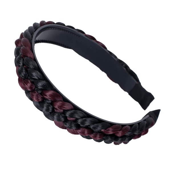 CAISHA by PRETTYSHOP Headband Ponytail Braided Hair piece Hair band Hair Accessories Dark Red Mix HR7
