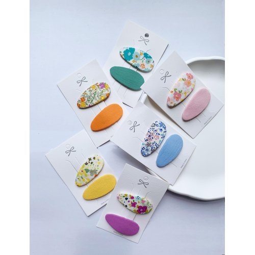 Lemeilleur 12 Pieces 12 Colors, 2.2 Inches, Solid Floral Cloth Fabric Lined Non Slip Wrapped Snap Hair Clips Cute Small Barrettes Fine Thin Hair Pins Accessories for Baby Toddlers Kids Girls