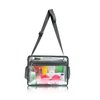 Mildbeer Clear Messenger Bag with 2 Compartments, Small Clear Crossbody Tote Bag for Stadium Events Concerts Festivals
