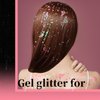 Teenitor Face Glitter, Pink Body Glitter Gel, Holographic Glitter for Face and Body, Hair, Gel Glitter Makeup for Festival Party Cheer Glitter