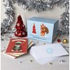Holiday Greeting Cards with Envelopes and Stickers - Pack of 50 Merry Christmas Notes – 10 Unique Woodland Animals designs, Thick Cardstock, 4X6 Inch in a Sturdy Box, Blank Inside' (Mix)