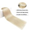 DOORES Human Hair Extensions Clip in Human Hair Platinum Blonde 22 Inch 120g 7pcs Clip in Hair Extensions Straight Natural Hair Extensions Thick Clip in Remy Extensions