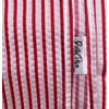Betty Dain Seersucker Classic Barber Cutting/Styling Cape, Classic Seersucker Stripe, Soft, Machine Washable Nylon Fabric, Repels Hair, Snap Closure at Neck, Red/White Stripe, 45 x 54 inches