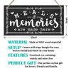 Kitchen Door Sign Decor, Meals & Memories Are Made Here, Kitchen Wall Wooden Sign Plaque Decoration Housewarming Gifts for New House Home Women Men Kitchen Gifts for Mom Grandma