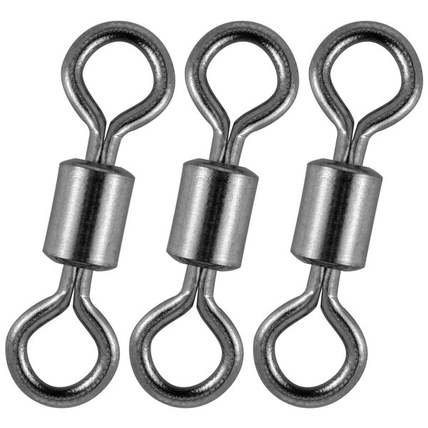 Alwonder 80 Pack Fishing Barrel Swivels Saltwater Swivels Fishing Tackles Rolling Swivels Offshore Tackle Leader Swivels Flounder Shark Hablibut Rig Lure Connector 1/0