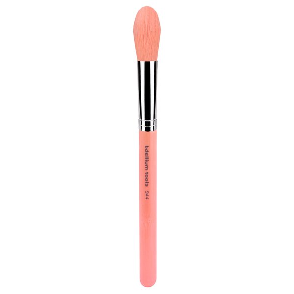 Bdellium Tools Professional Makeup Brush - Pink Bambu Series 944 Tapered Contour - With Soft Synthetic Fibers, For Applying Powder (Pink, 1pc)